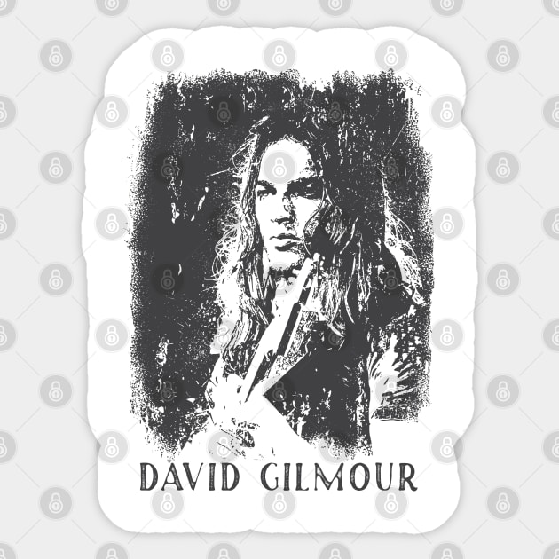 Vintage Distressed David Gilmour Sticker by Yopi